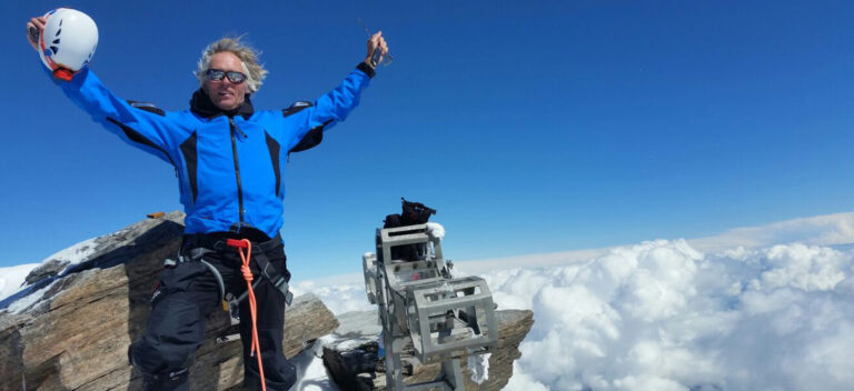 Jeroen Gordijn op top Dufour Spitze